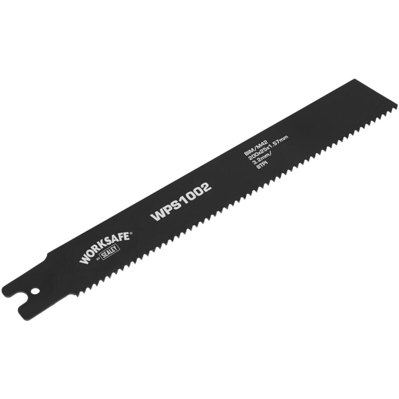 Pipe Saw Blade 200 x 25 x 1.7mm 8tpi, Pack of 5 - Sealey