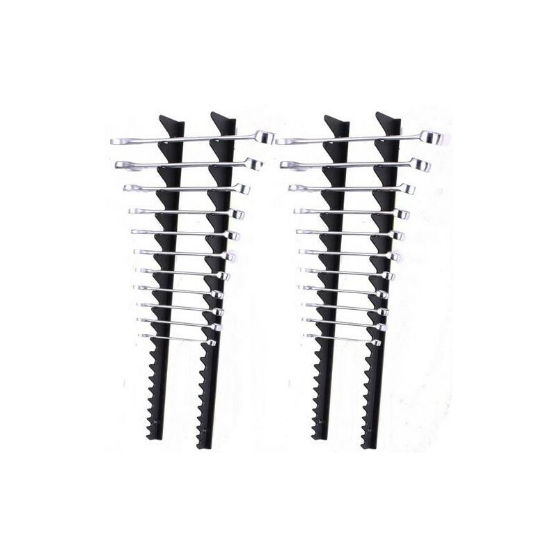 Sealey WR01 2 Piece Sharks Teeth Draw or Wall Mountable Spanner Rack - Twin Pack