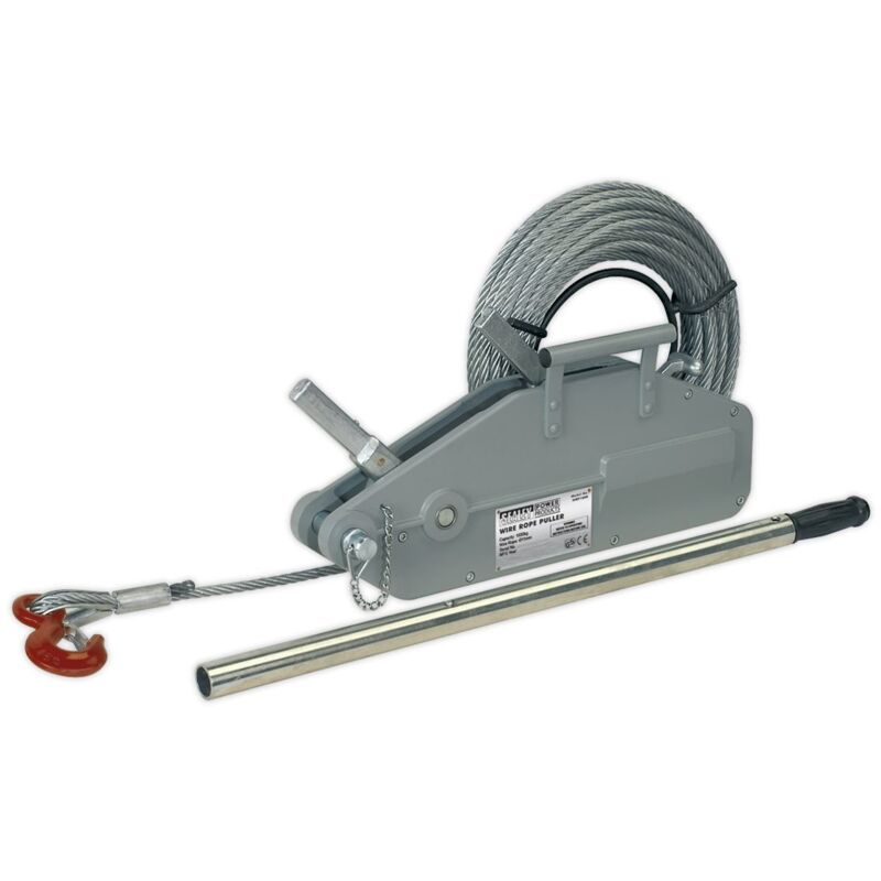 WRP1600 Wire Rope Puller 1600kg Max Line Force - Sealey