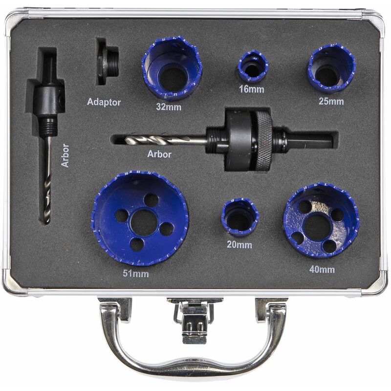 Sealey - Hole Saw Kit 9pc - Electricians wsehsk
