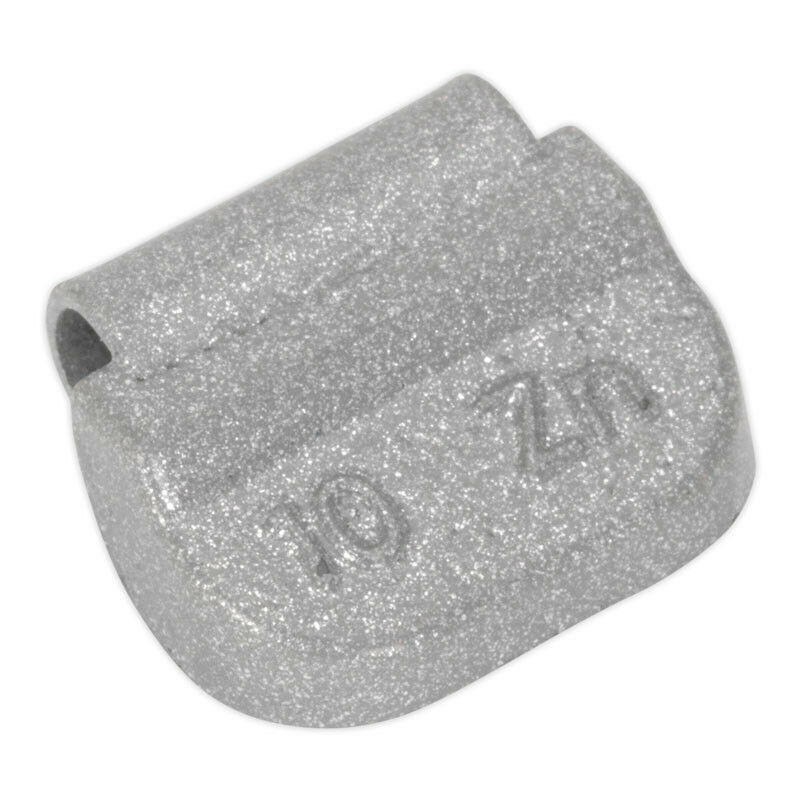 WWSH10 Wheel Weight 10g Hammer-On Zinc for Steel Wheels Pack of 100 - Sealey