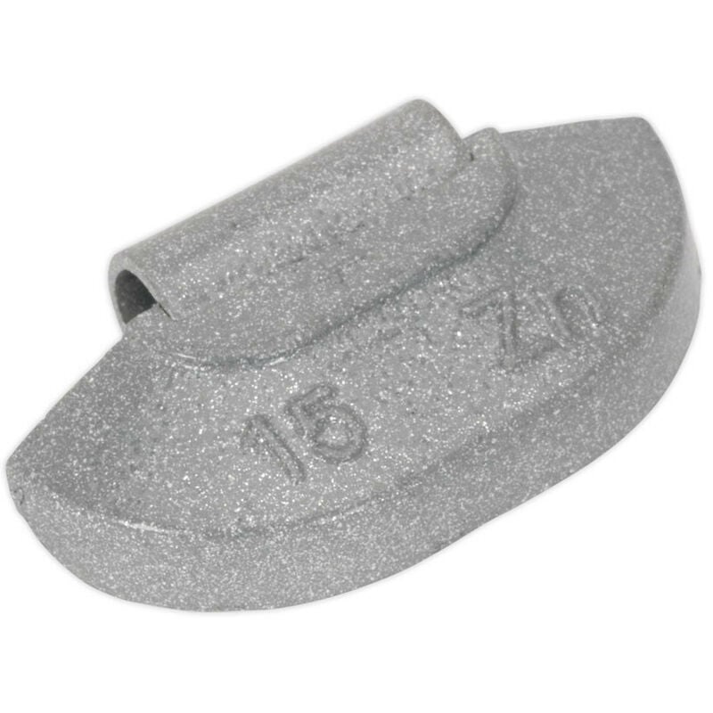 WWSH15 Wheel Weight 15g Hammer-On Zinc for Steel Wheels Pack of 100 - Sealey