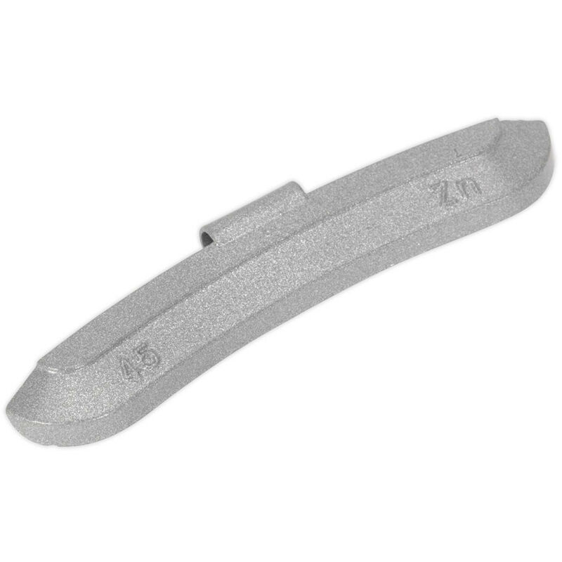 WWSH45 Wheel Weight 45g Hammer-On Zinc for Steel Wheels Pack of 50 - Sealey