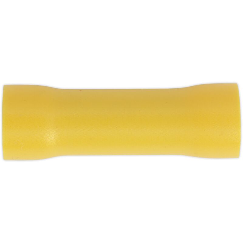 YT10 Butt Connector Terminal Ø5.5mm Yellow Pack of 100 - Sealey