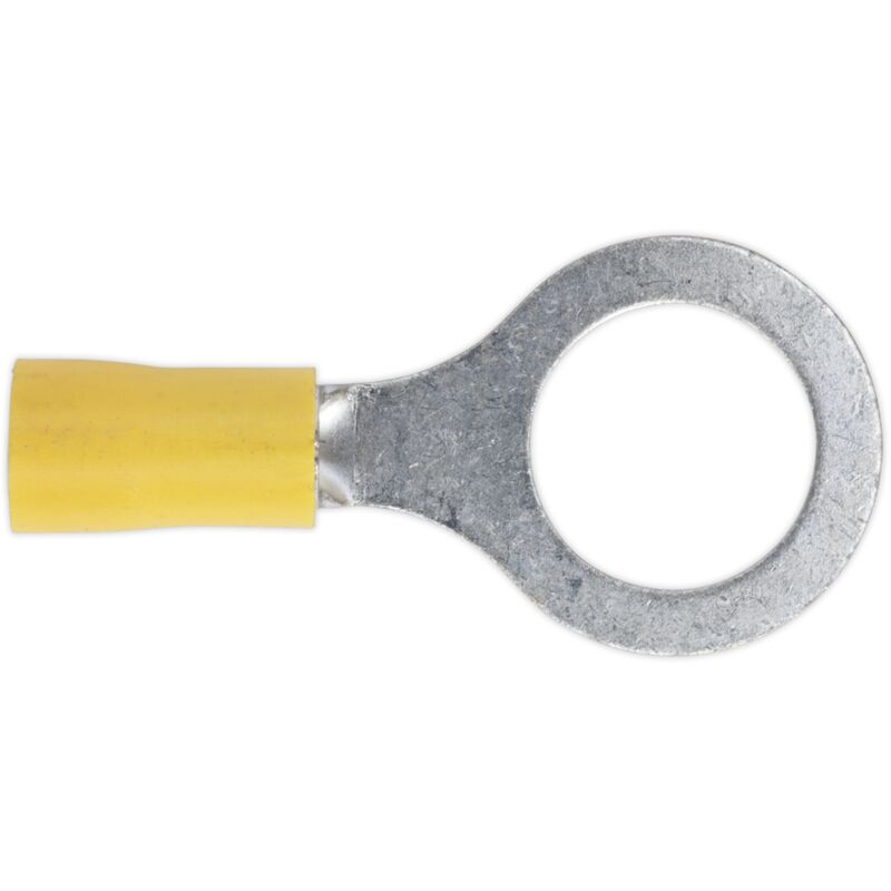 YT17 Easy-Entry Ring Terminal Ø13mm (1/2') Yellow Pack of 100 - Sealey