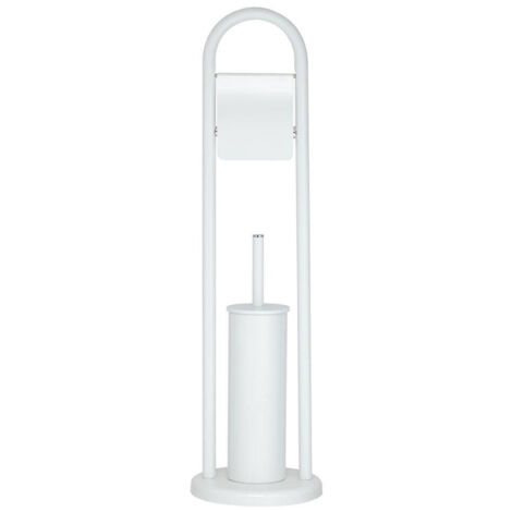 Sealskin Acero Serviteur WC - Porte-rouleau papier toilette - Brosse WC avec support - autoportante Blanc