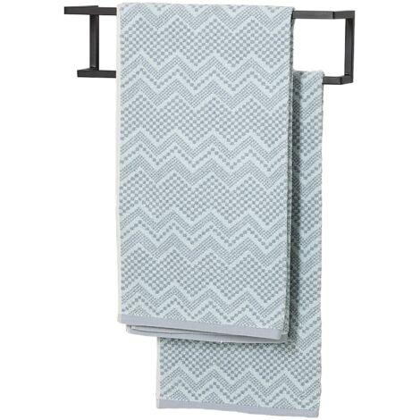 Sealskin Carre Portant serviette mural compact 48x12x12cm noir mat