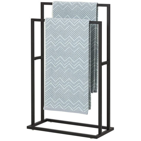 Porte-Serviettes Carré Métal Noir LOLAhome 19x19x7cm - Style Industriel Cuisine