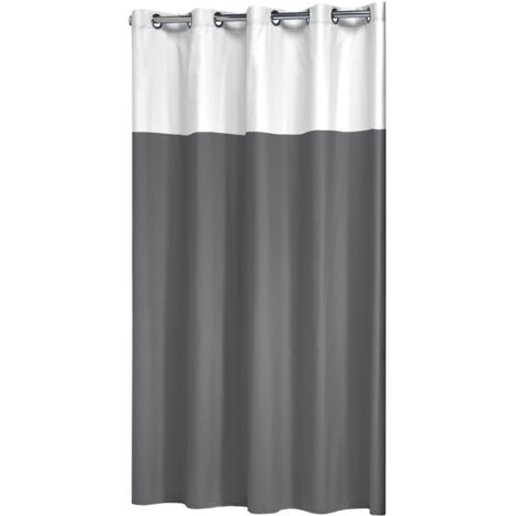 Sealskin Double Rideau douche 180x200cm polyester blanc gris