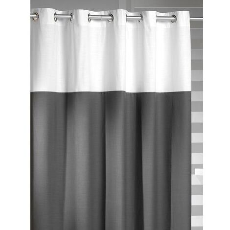Sealskin Double Tenda da Doccia, Poliestere, Cotone, Grigio, 180 x 200 cm