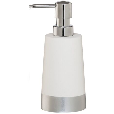 Sealskin Glossy Dispenser per Sapone Liquido, Poliresina, Argento, 8.9 x 17.9 x 7.3 cm