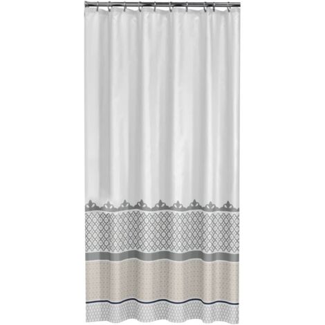 Sealskin Marrakech Tenda da Doccia, Poliestere, Argento, 180 x 200 cm