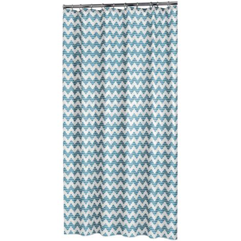 SEALSKIN Motif Tenda da Doccia, Tessuto, Blu Petrolio, 180 x 200 cm