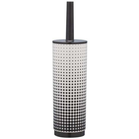 Sealskin Spazzolino per WC Speckles ABS, Nero/Bianco, Plastica, 9.8 x 9.8 x 37.3 cm Accessori per Il Bagno