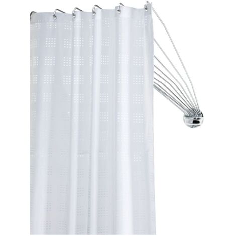 SEALSKIN Umbrella Tenda da Doccia, Acciaio Inossidabile, Cromato, 80 x 155 x 5 cm