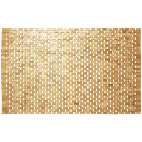 Badematte Woodblock 52x90 cm Natur Sealskin - Braun