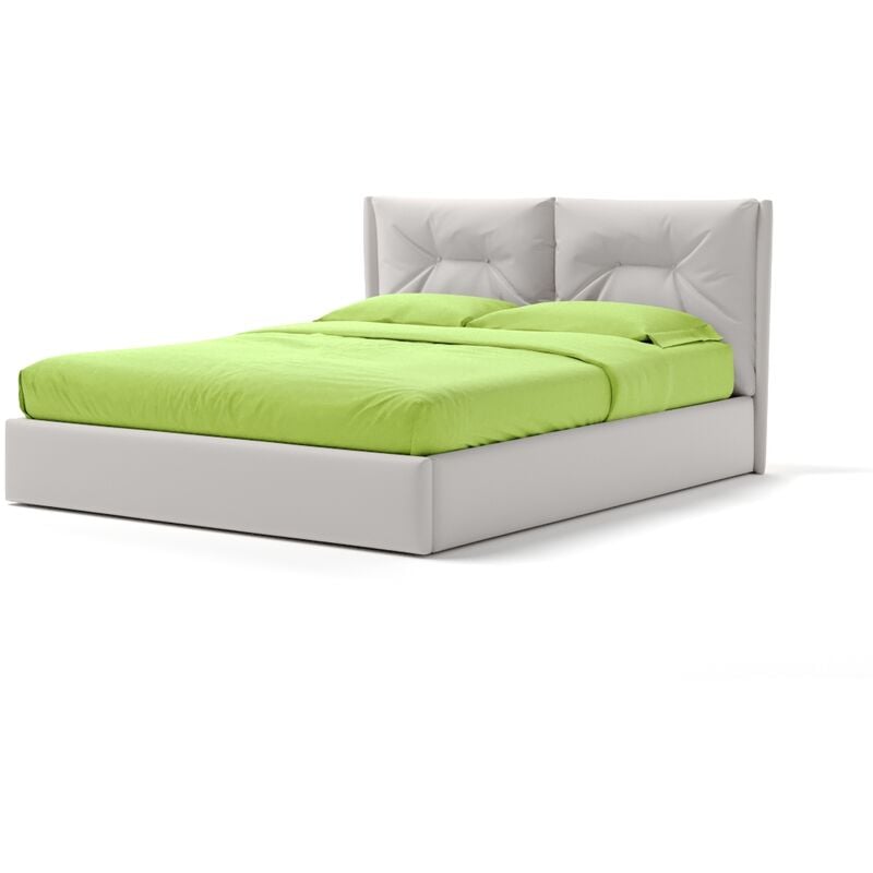 Letto Contenitore Made In Italy Cangù sean matrimoniale similpelle bianco