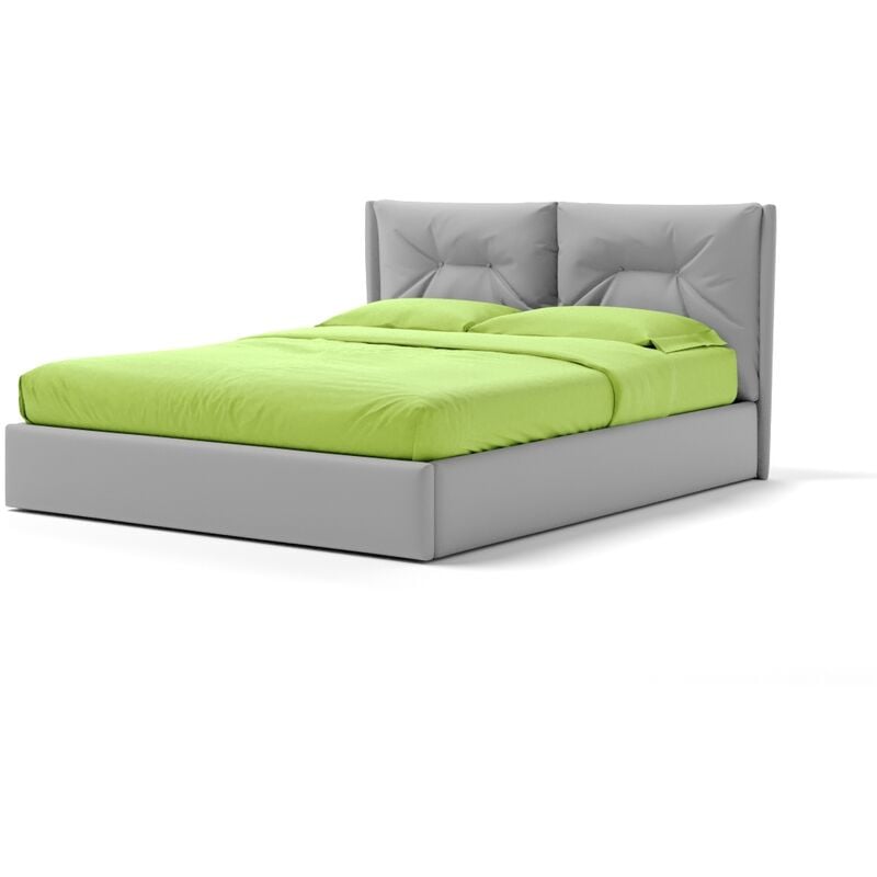 Letto Contenitore Made In Italy Cangù sean matrimoniale similpelle grigio