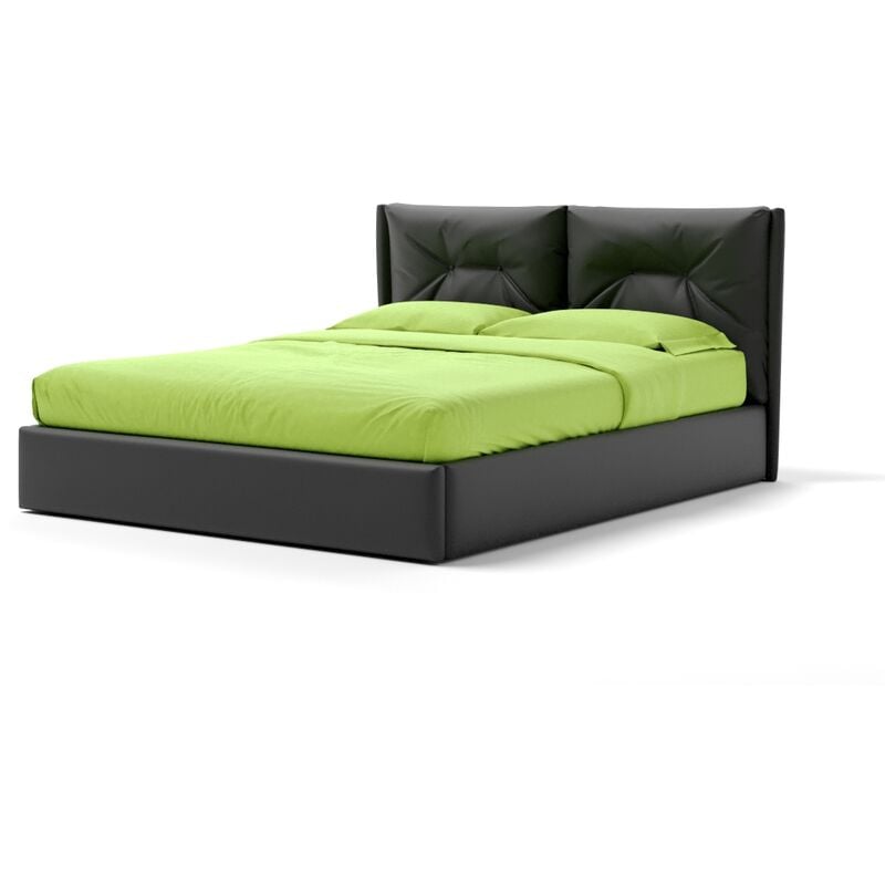 Letto Contenitore Made In Italy Cangù SEAN matrimoniale similpelle NERO