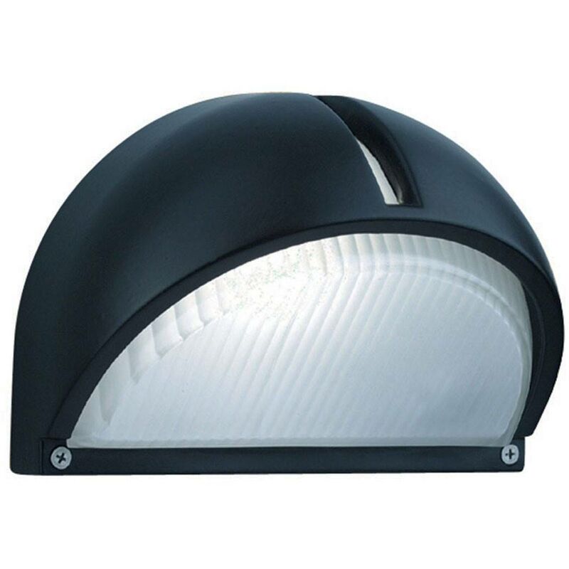 Outdoor - 1 Light Outdoor Garden Aluminium Wall Light Black IP44, E27 - Searchlight