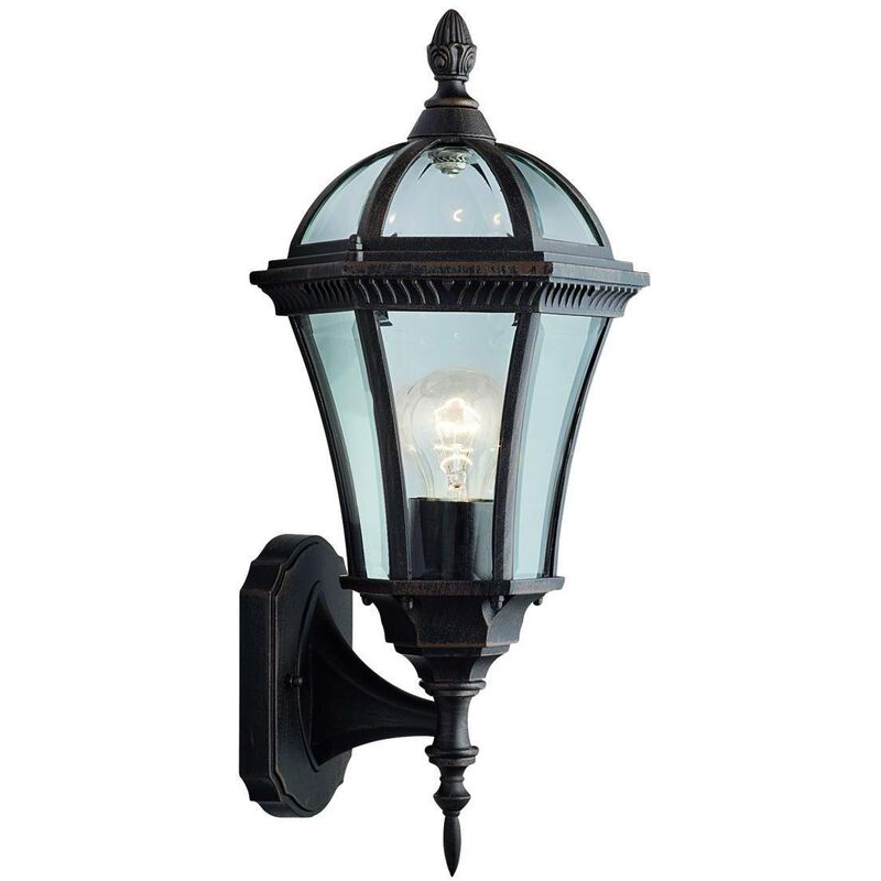 Searchlight Capri - 1 Light Outdoor Wall Lantern Rusty brown IP44, E27