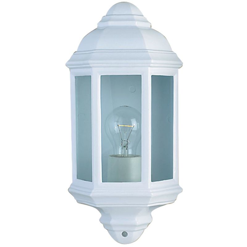 Lights4living - Searchlight 280WH 1 Light Outdoor Wall Lantern Light In White 82-030