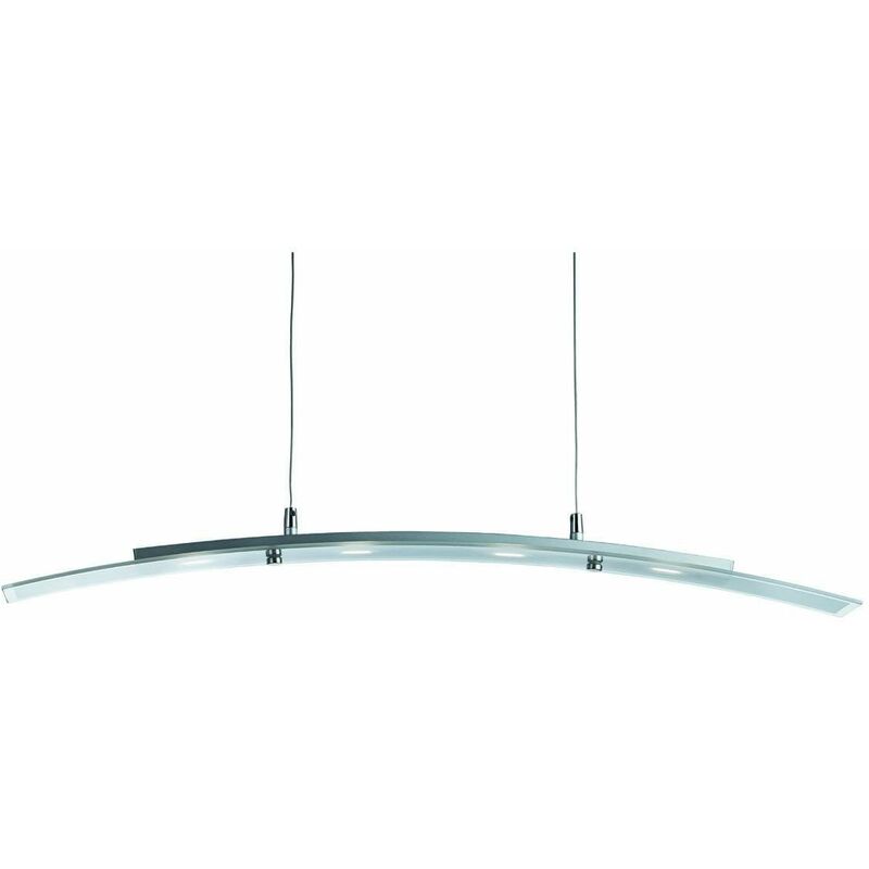 LED silver and glass curved bar