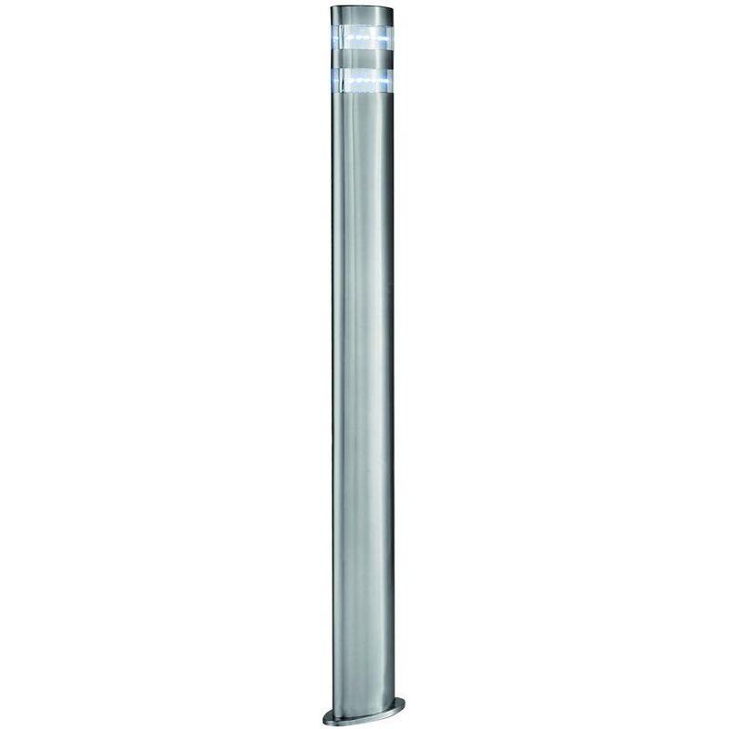 Searchlight Lighting - Searchlight India - LED Outdoor Bollard Post Light Satin Silver, Stainless Steel IP44