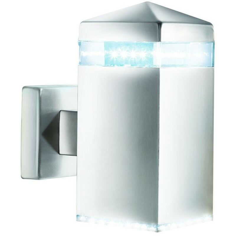 Searchlight Lighting - Searchlight India - Satin Silver LED Outdoor Wall Light IP44