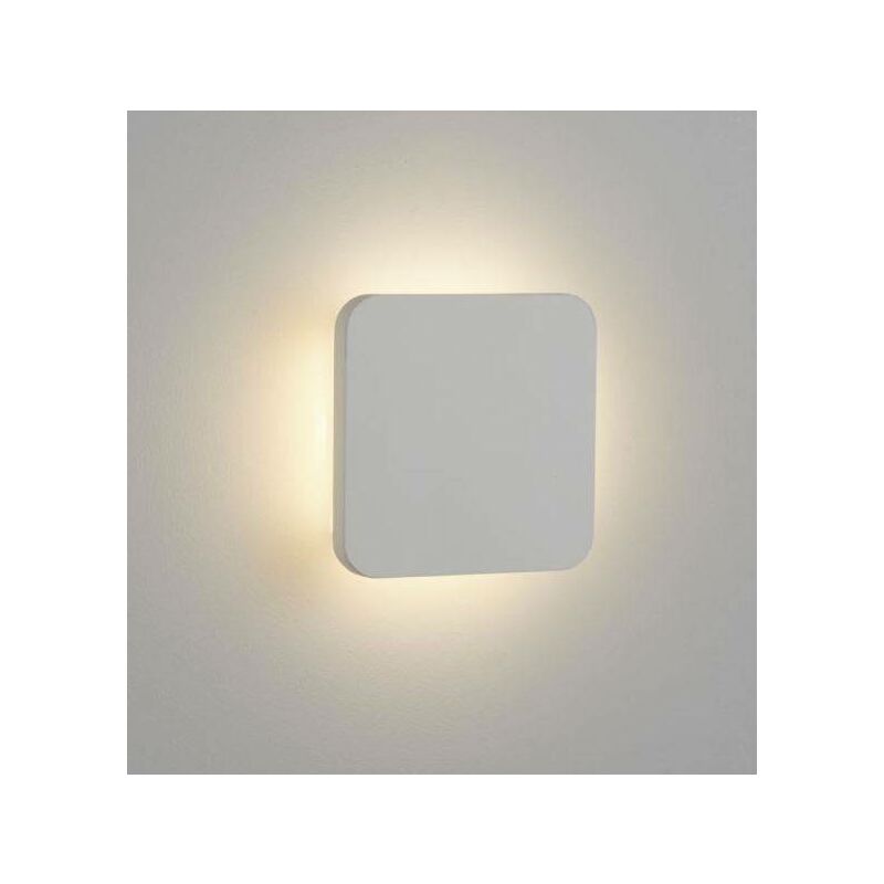 Searchlight Gypsum - LED Indoor Wall Light Paintable Recessed White Plaster