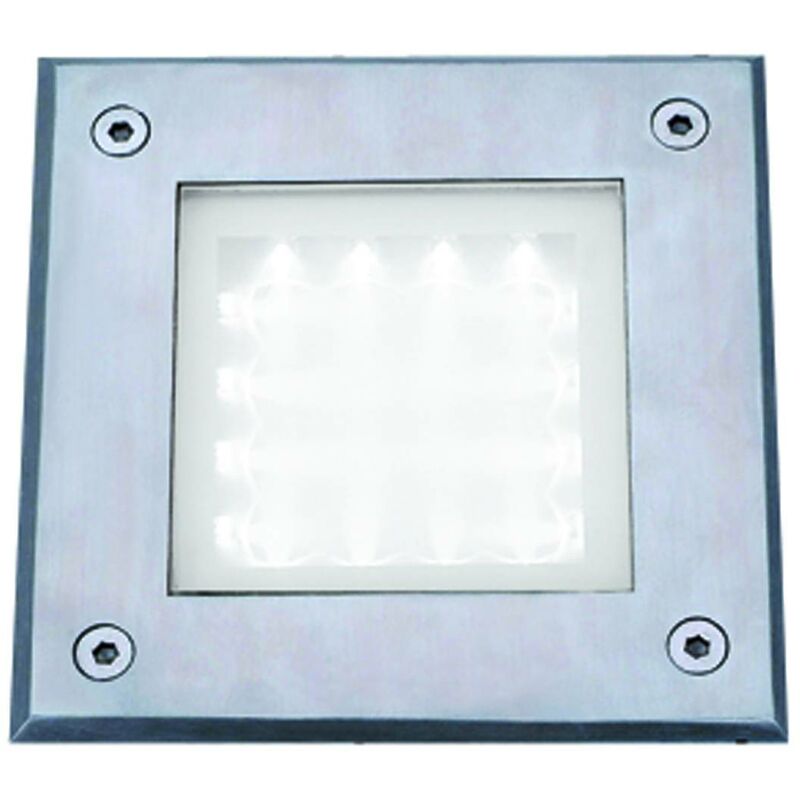 Searchlight Outdoor - LED Square Outdoor Walkover Ground Light White and Glass IP67
