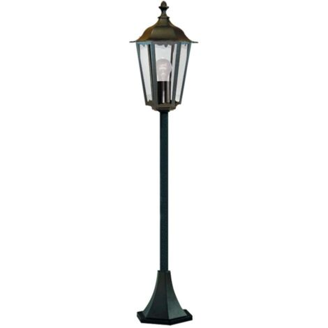 Searchlight Alex - Borne d'extérieur à 1 ampoule noire IP44, E27