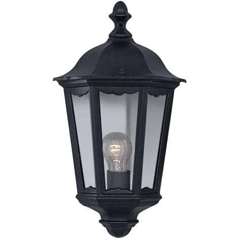 Searchlight Alex - Lanterna da parete per esterno 1 luce Nera IP44, attacco E27