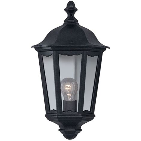 Searchlight Alex - Lanterne murale extérieure à 1 ampoule noire IP44, E27