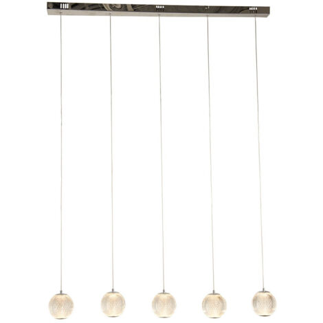 Searchlight Allure Light Bar Pendant Chrom, klares Acryl