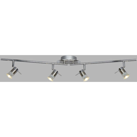 Searchlight Aries - Bagno 4 luci cromo, argento satinato IP44, GU10