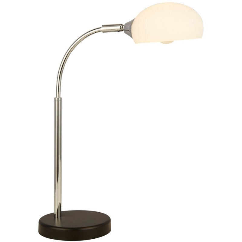 Searchlight - Astro Table Lamp Black, Chrome, Opal Glass Shade
