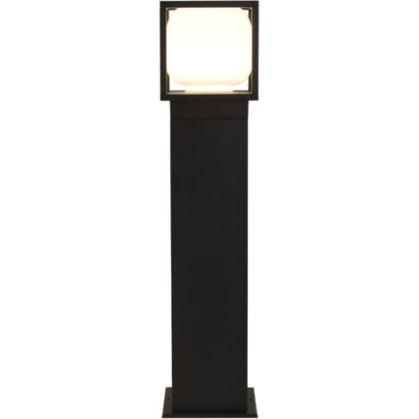 Searchlight Athens Poteau LED extérieur à 1 lumière, moulé sous pression, abat-jour opale IP54 3000K