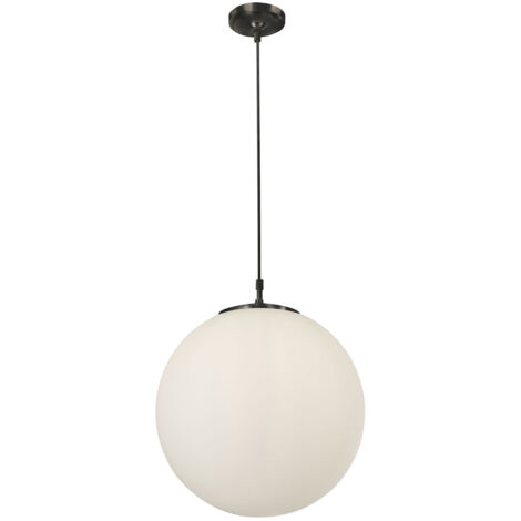 Searchlight Atom - Paralume in vetro opalino a 1 globo luminoso, attacco E27