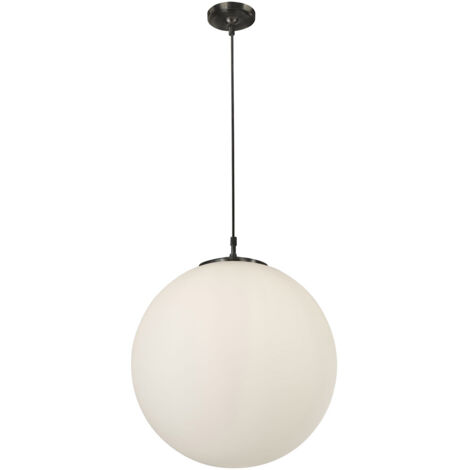 Searchlight Atom - Paralume in vetro opalino a 1 globo luminoso, attacco E27