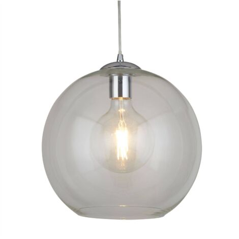 Searchlight Balls - Sospensione a soffitto a cupola a 1 luce Cromo, vetro trasparente, E27