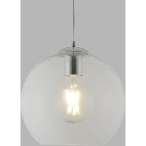 Searchlight Balls - Sospensione a soffitto a cupola a 1 luce Cromo, vetro trasparente, E27
