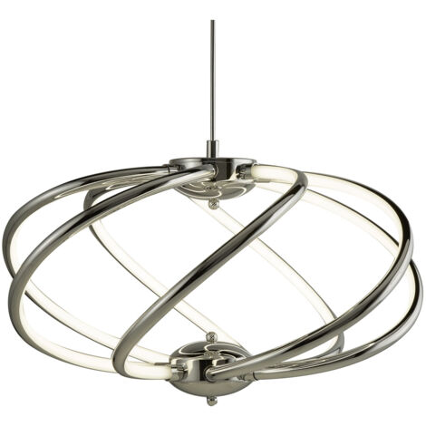 Searchlight Bardot - Lampada LED a sospensione sferica da soffitto cromata