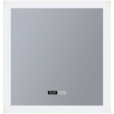 Searchlight Bathroom Mirror Orologio digitale quadrato, antiappannante