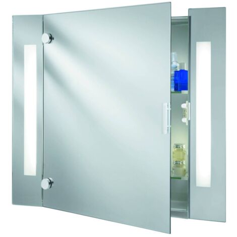 Searchlight Bathroom Mirrors - Armoire de toilette éclairée avec prise rasoir IP44