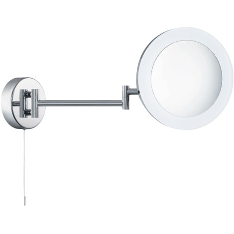 Searchlight Bathroom Mirrors - Miroir de salle de bain grossissant à bras pivotant LED Chrome IP44