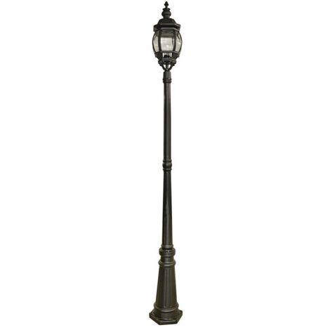 Searchlight Bel Aire - Lampadaire extérieur 1 lumière noir IP44, E27