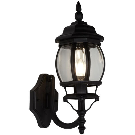 Searchlight Bel Aire - Lanterna da parete per esterno 1 luce Nera IP44, attacco E27