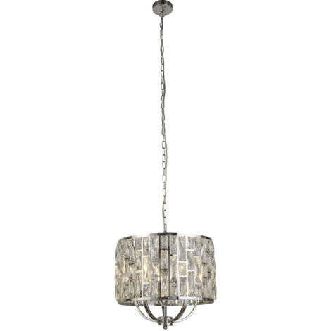Searchlight BIJOU - Sospensione a soffitto a 5 luci cromate con cristallo