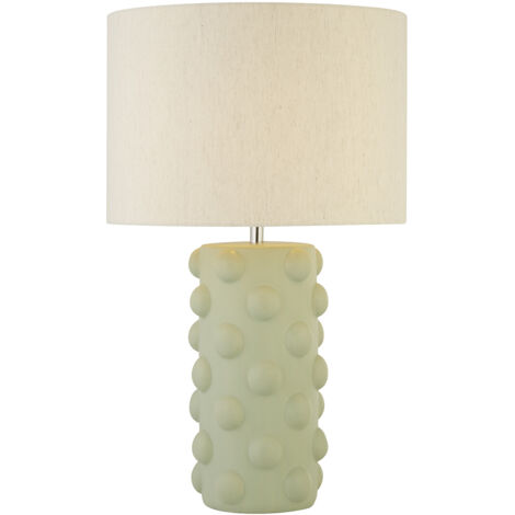 Searchlight Bobble Lampada da tavolo Sage con paralume bianco
